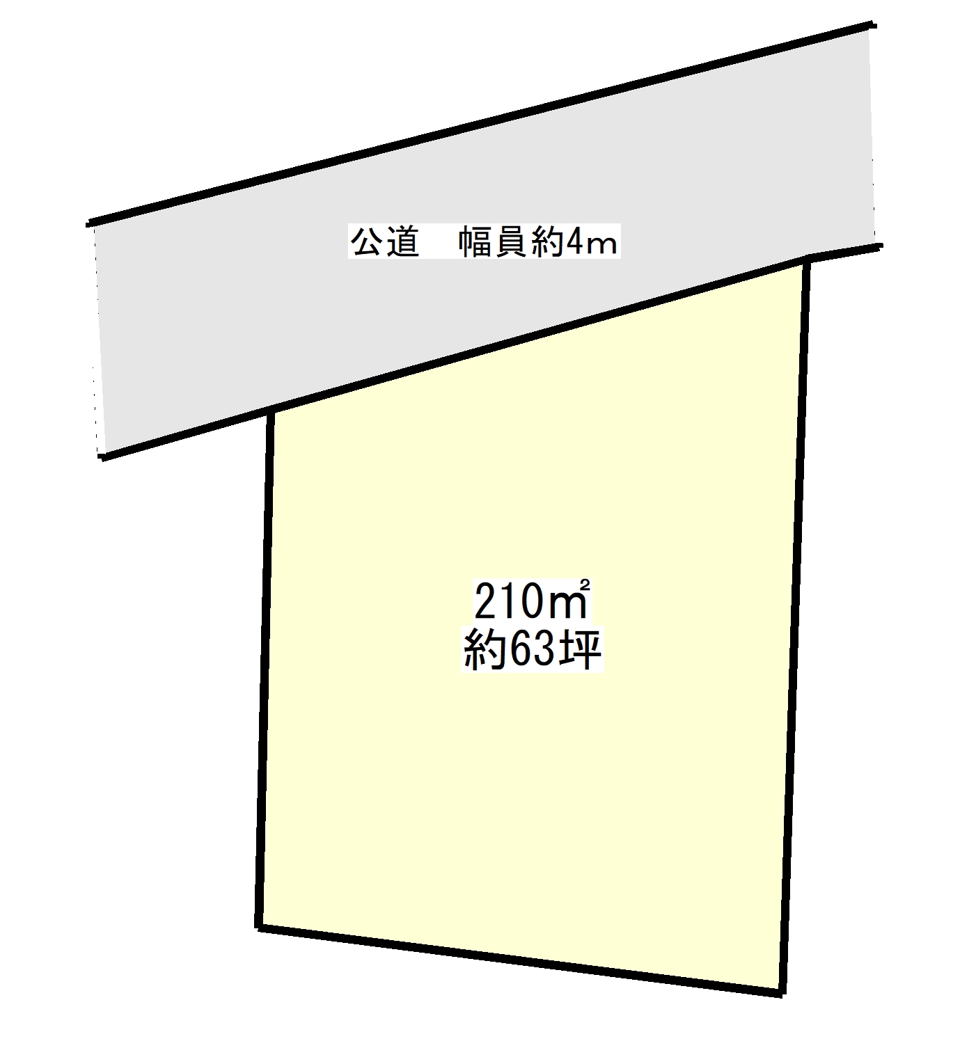 島田市中河町　売地62坪　北側接道の住宅用地