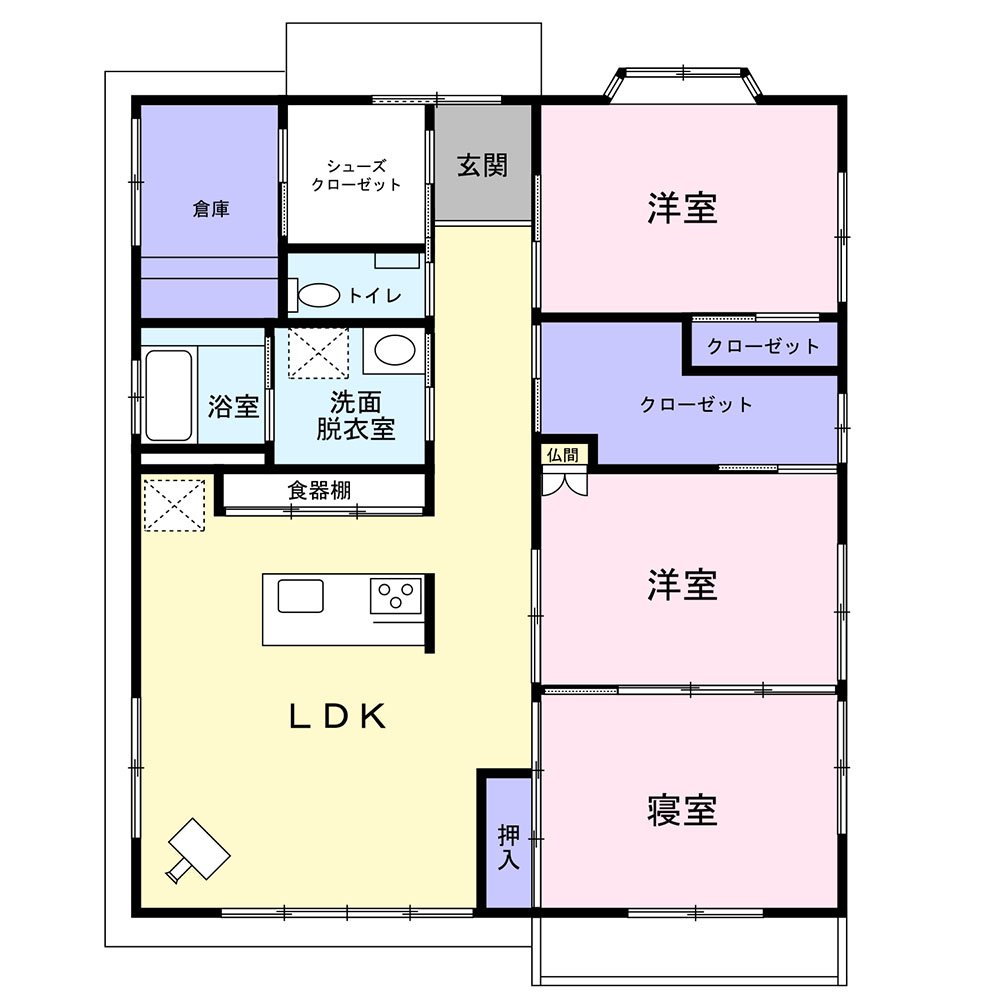 御前崎市上朝比奈　売平屋住宅 敷地約394坪