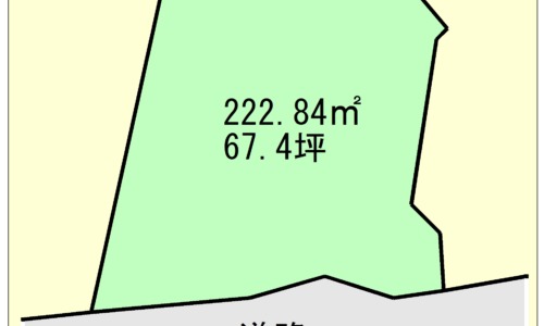 島田市旭2丁目　売地67坪　南側接道