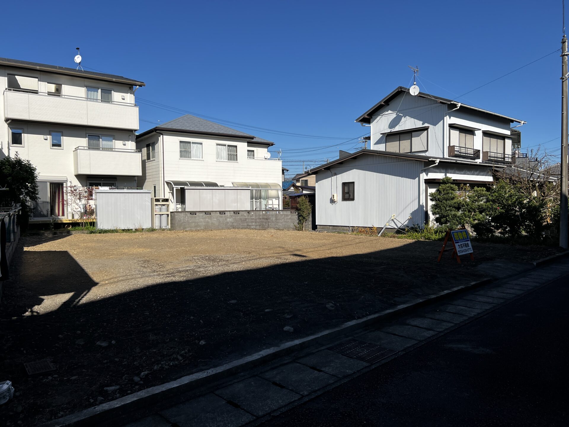 島田市旭2丁目　売地67坪(実測69.7坪）　南側接道