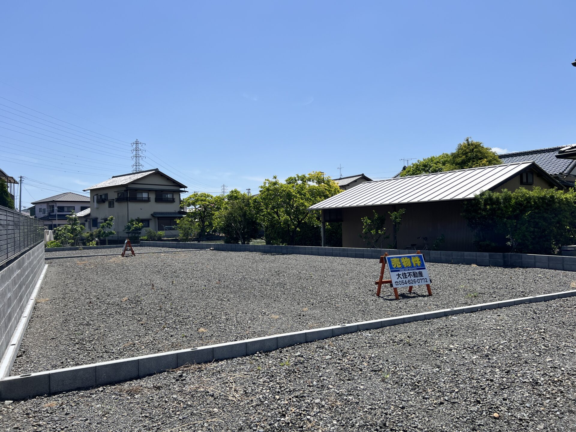 島田市中溝町　3区画分譲地　建築条件無 　最終１区画販売B区画